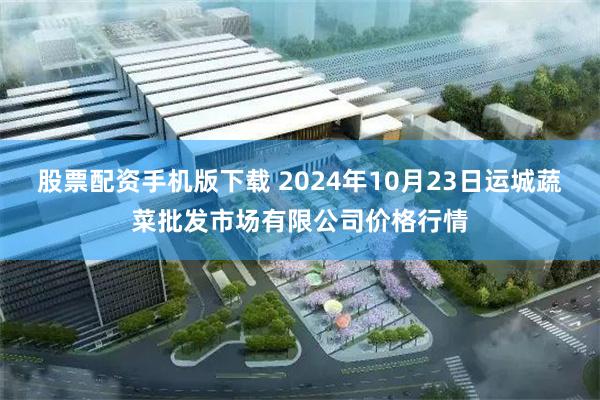 股票配资手机版下载 2024年10月23日运城蔬菜批发市场有限公司价格行情