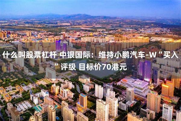 什么叫股票杠杆 中银国际：维持小鹏汽车-W“买入”评级 目标价70港元