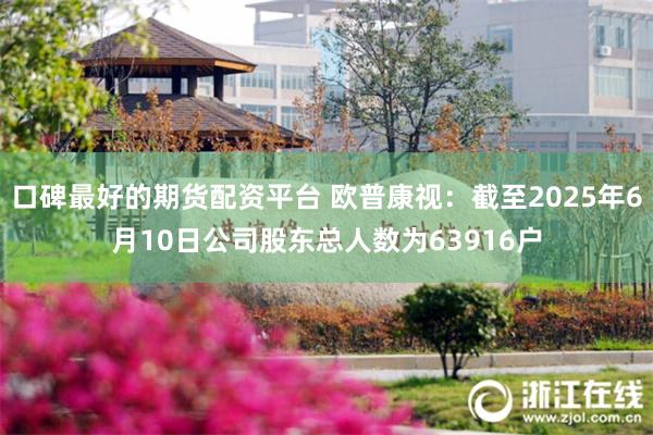口碑最好的期货配资平台 欧普康视：截至2025年6月10日公司股东总人数为63916户